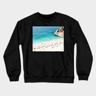 Turquoise Sea, Ocean, Coast, Beach, Water Crewneck Sweatshirt